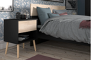 CHAMBRE AALBORG  COMPLETE 1 LIT 140X190 + 2 CHEVETS +1 ARMOIR 3 PORTES + 1 COMMODE 3 TIROIRS