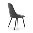 CHAISE MANI GRIS FONC  /PIED NOIR 4P/C