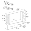 Meuble TV SHADE  BLANC / CHENE JAPON