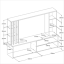 Meuble TV SHADE  BLANC / CHENE JAPON