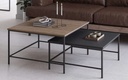 TABLES BASSE EN 2 SET FIORENZA NOYER SABI/BOCAMINA NOIR L.80 X l.80 X H.45 CM / L.70 X l.70 X H.45 CM