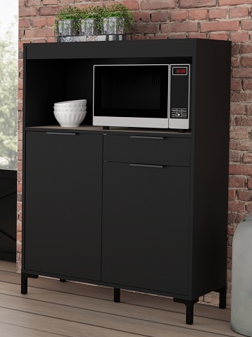 COMBI DARKNESS DESSERTE  L90 x H127 x P40.2 cm