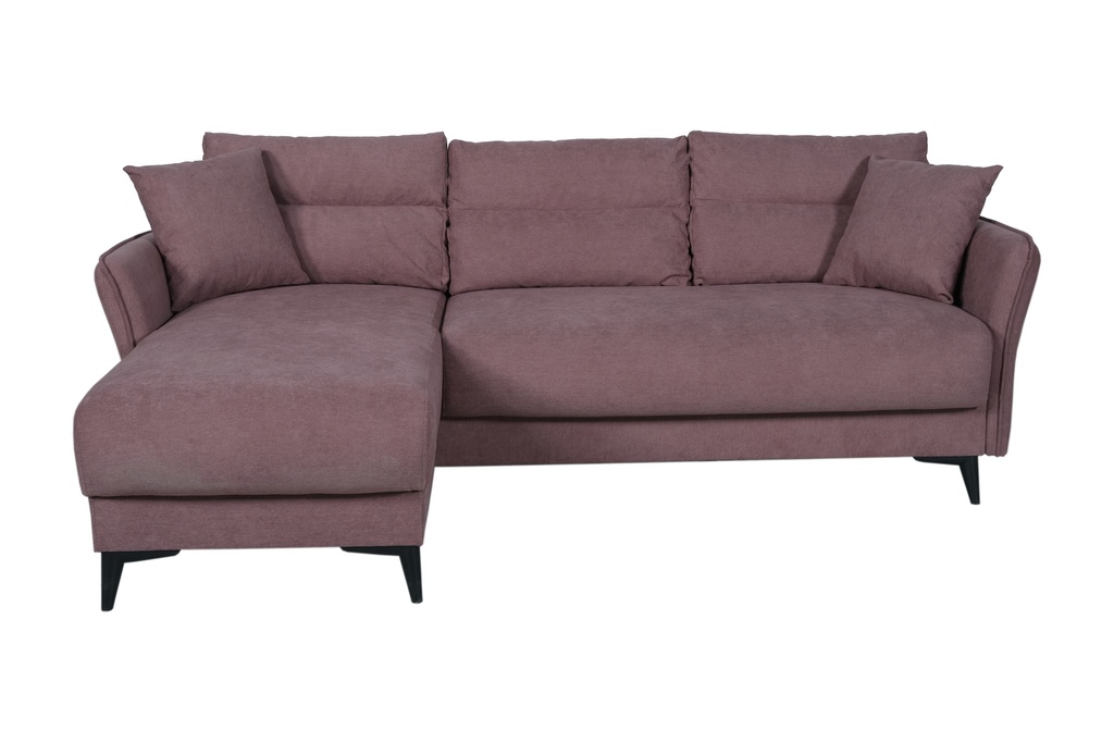 OTTAWA CANAPE D'ANGLE 4 PLACES REVERSIBL     E CONVERTILBLE + POUF PURPLE L:222 / W:151 / H:89