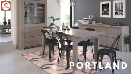 [0345TARE] TABLE RECT. PORTLAND EXTENSIBLE 160/190