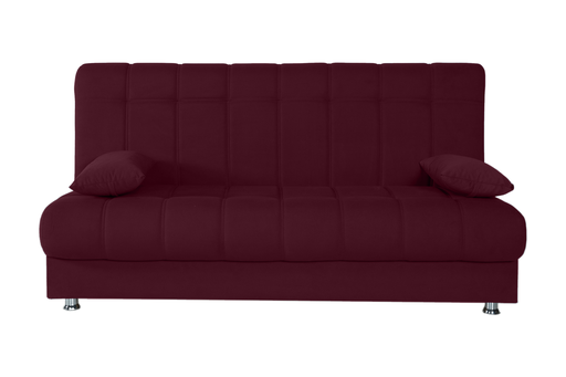 [CARLO 3STR MABEL] CARLO BANQUETTE CLIC CLAC CONFORT 3PLACES BURGUNDY L:195 / W:95 / H:98